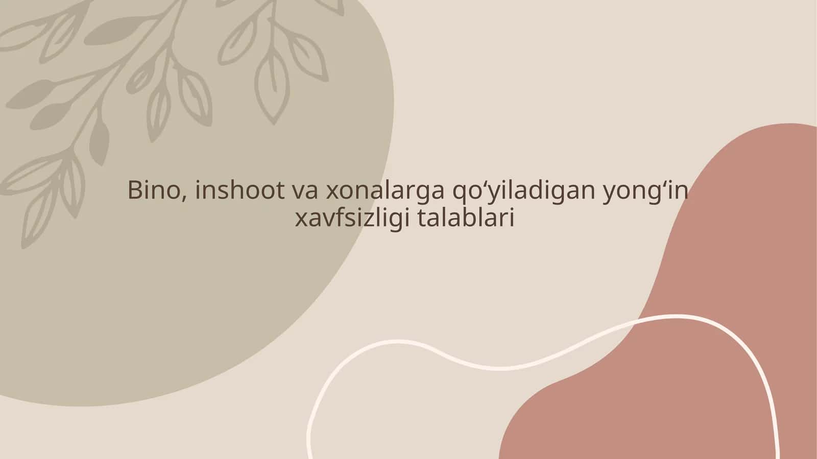 Bino yong‘in xavfsizligi reja 1