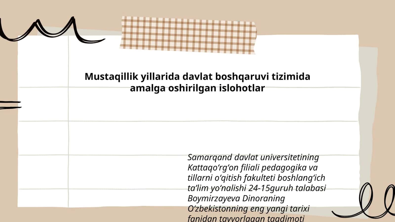 Oʻzbekistonning eng yangi tarixi 1