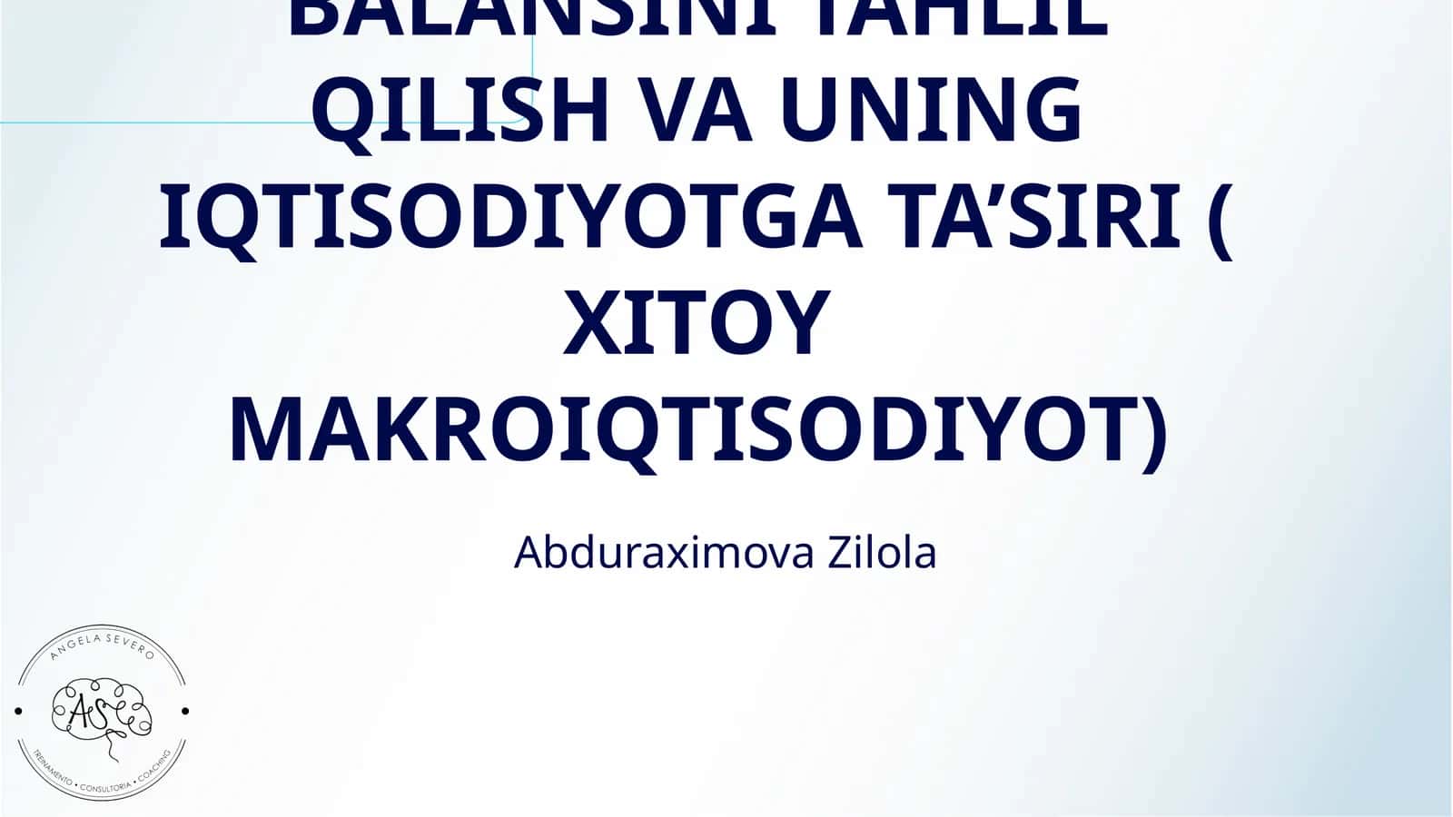 DAVLAT TASHQI SAVDO BALANSINI TAHLIL QILISH VA UNING IQTISODIYOTGA TA’SIRI ( XITOY MAKROIQTISODIYOT) 1