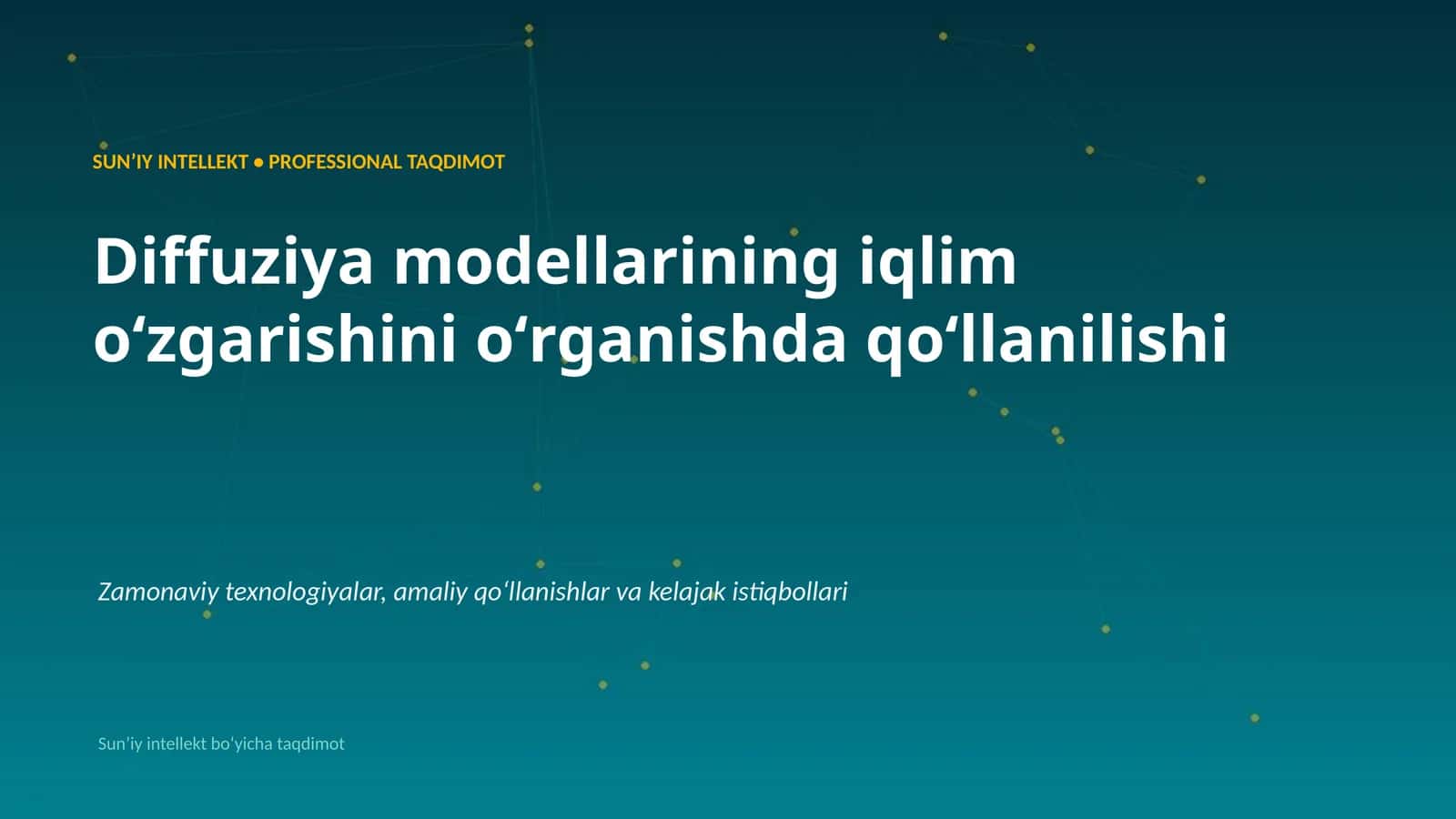 Diffuziya modellarining iqlim oʻzgarishini oʻrganishda qoʻllanilishi 1