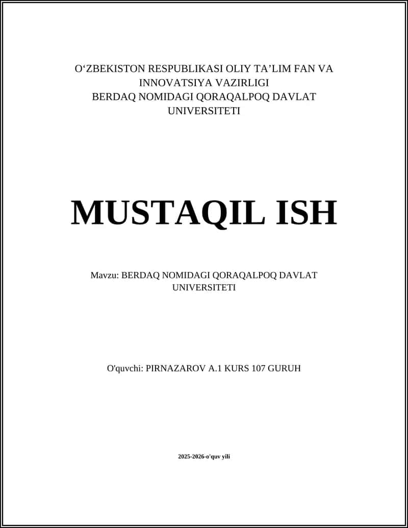 BERDAQ NOMIDAGI QORAQALPOQ DAVLAT UNIVERSITETI 1