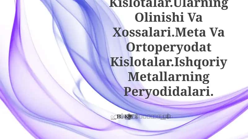 Periodat xilotalar Manganga seriyasidagi halogen oksidli kislotalar 1