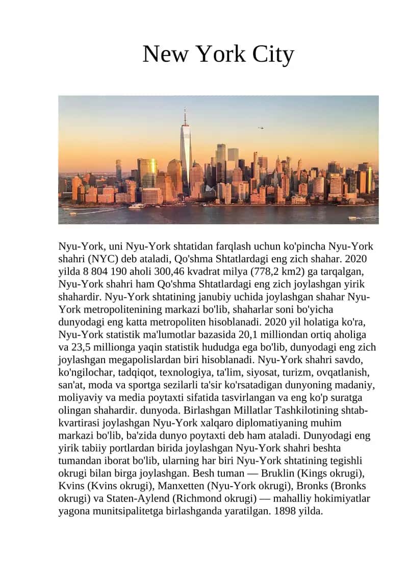 New York City 1