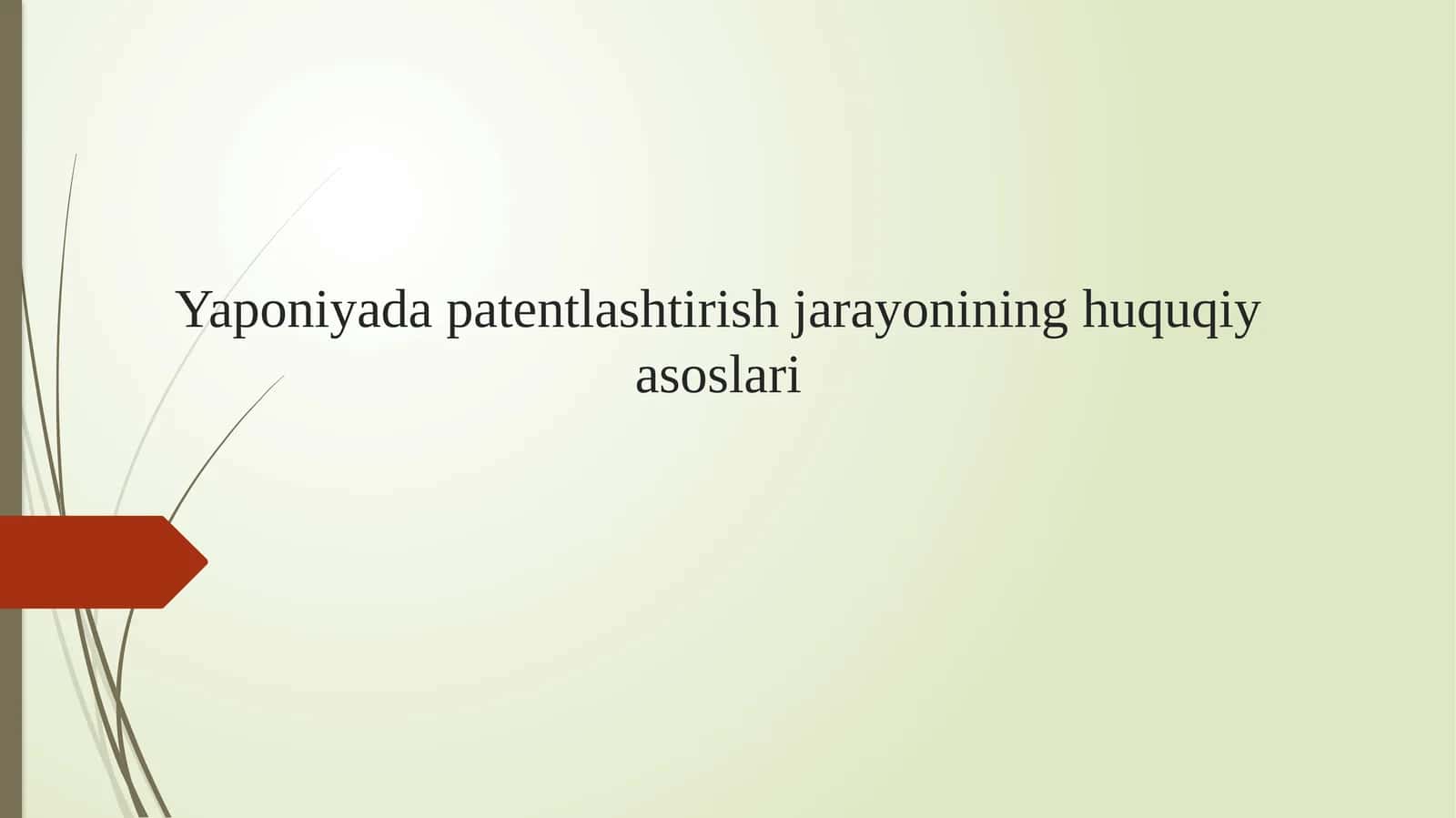 Yaponiyadagi ilk patent 1