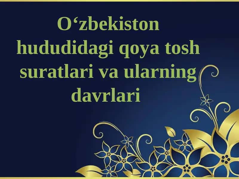 Qoyatoshsuratlarining davrlari 1