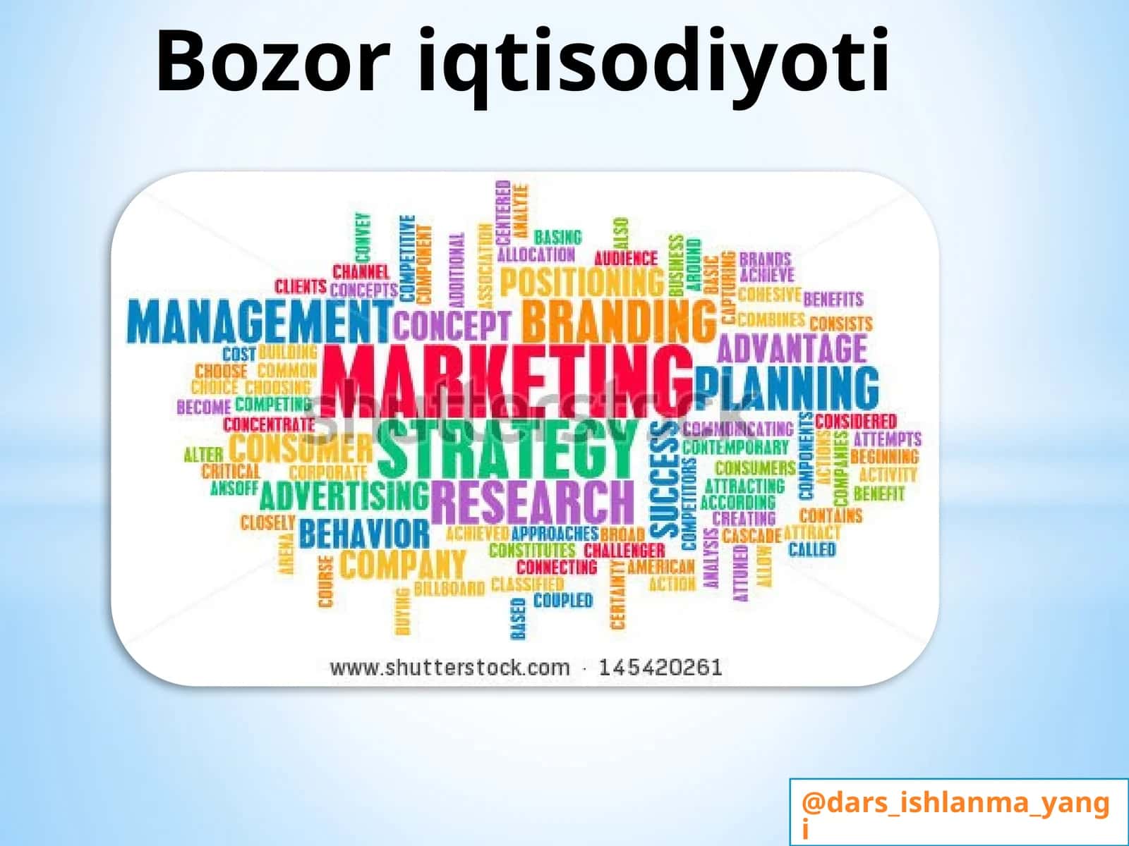 Bozor  iqtisodiyoti 1