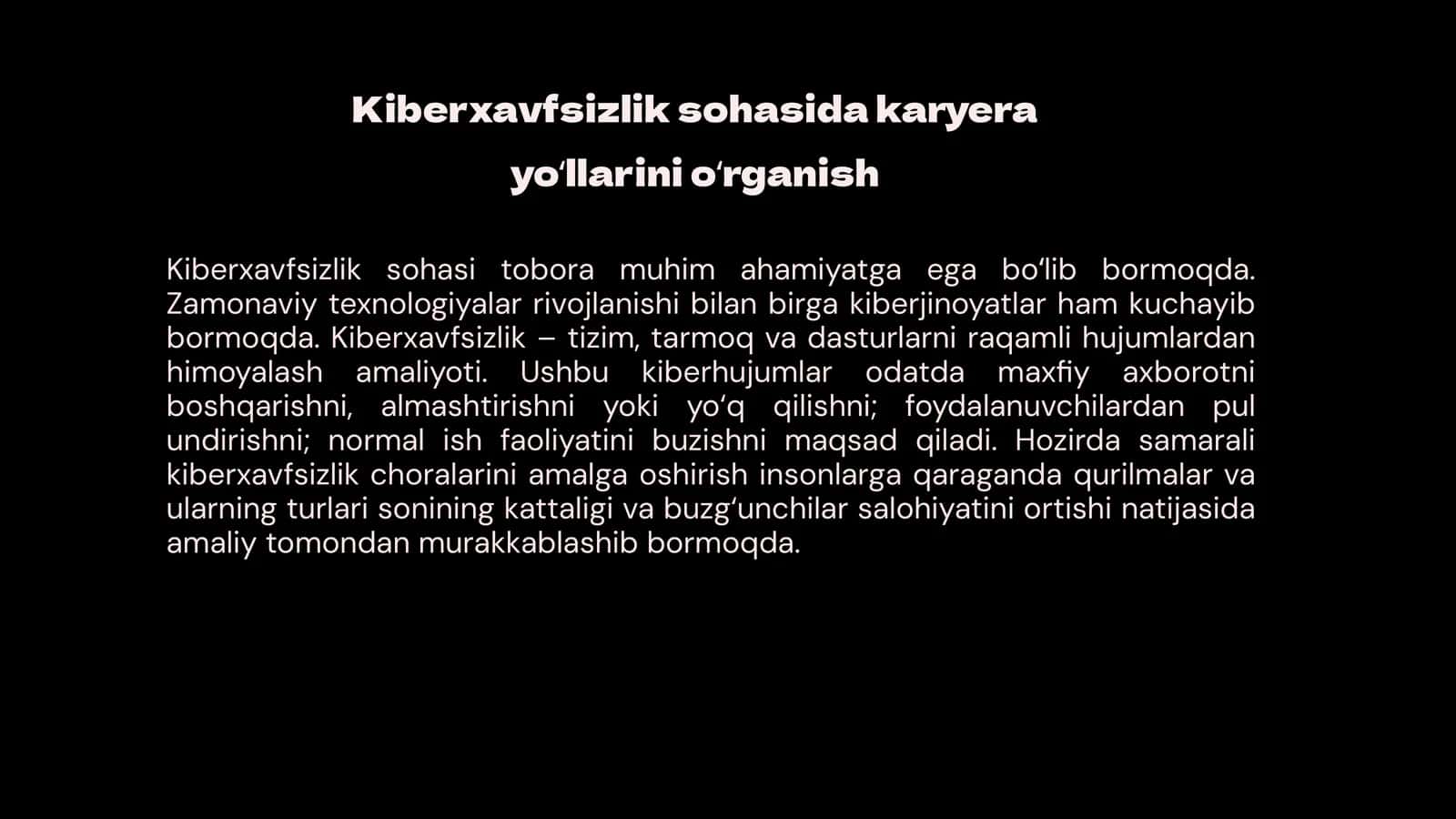 Kiberxavfsizlik sohasida karyera yo'llarini o'rganish 1