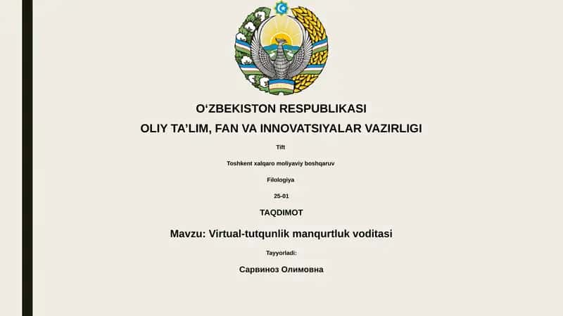Virtual-tutqunlik manqurtluk voditasi 1