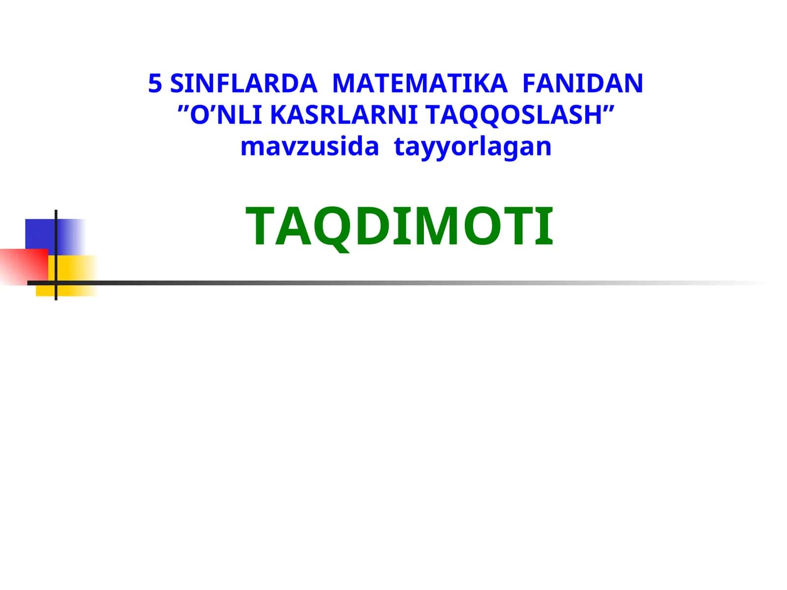 O’NLI KASRLARNI TAQQOSLASH 1