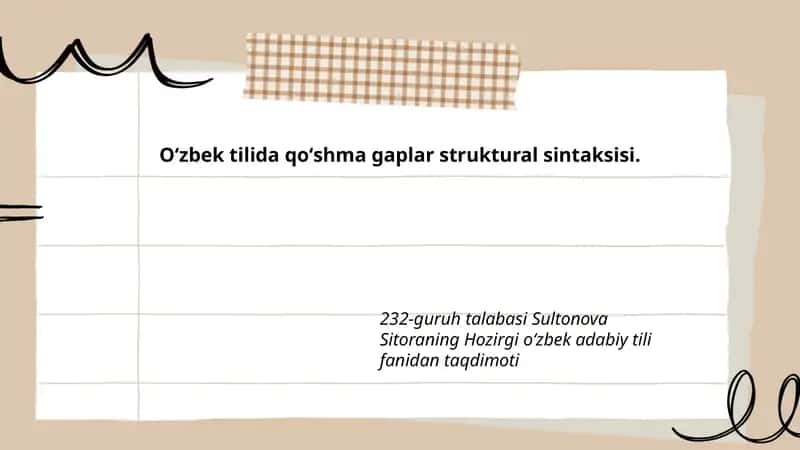 Qoʻshma gaplar struktural sintaksisi 1