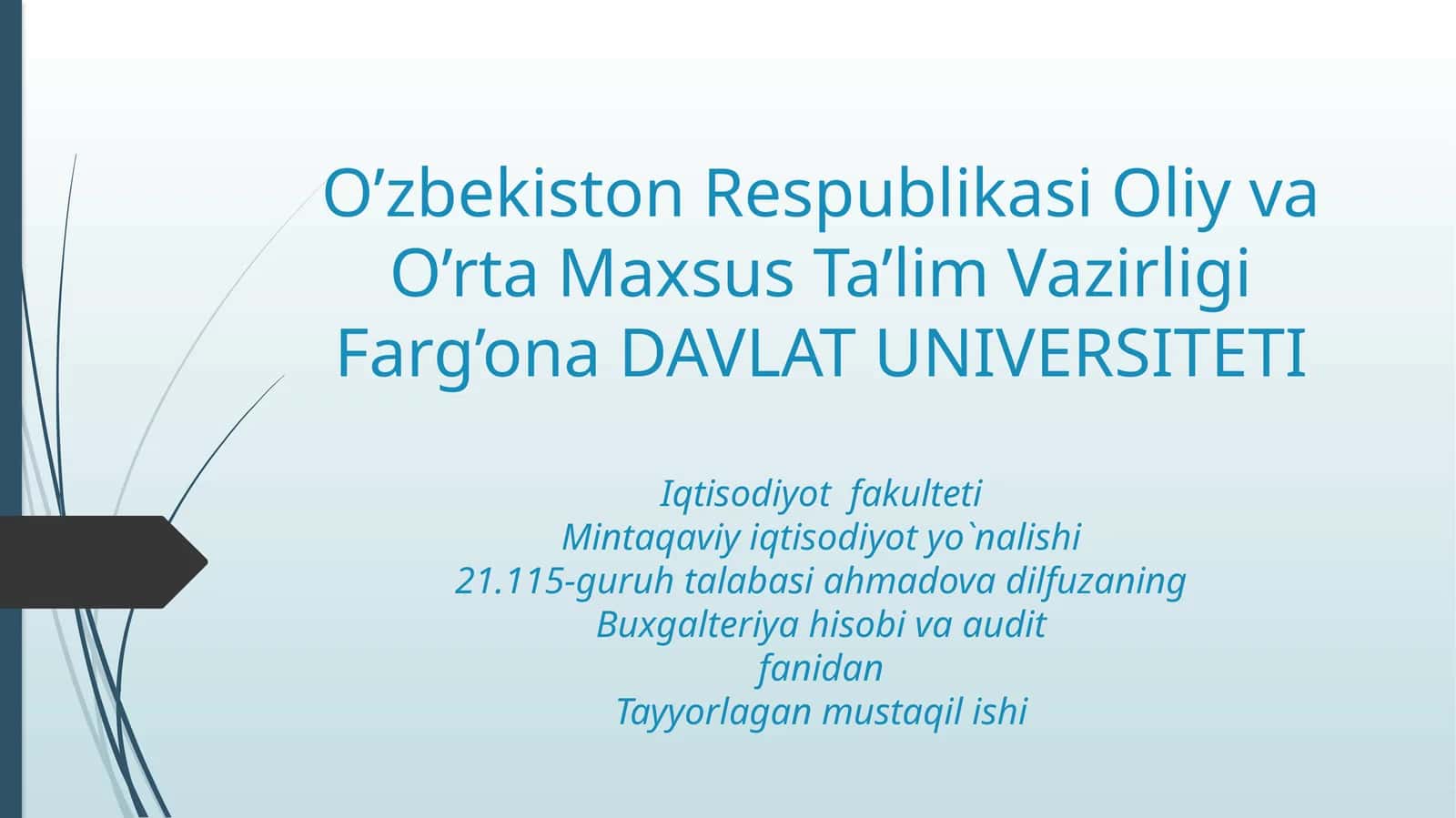Auditorlik kasbiga malakaviy va axloqiy talablar 1