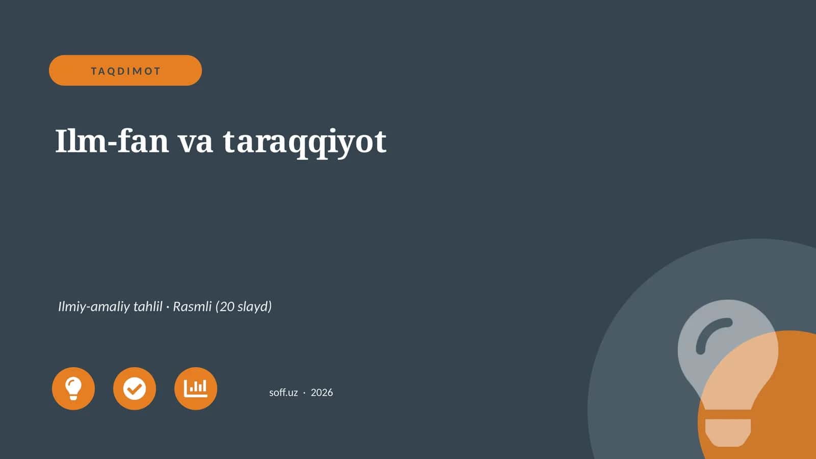 Ilm-fan va taraqqiyot 1