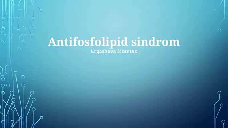 Antifosfolipid sindrom 1