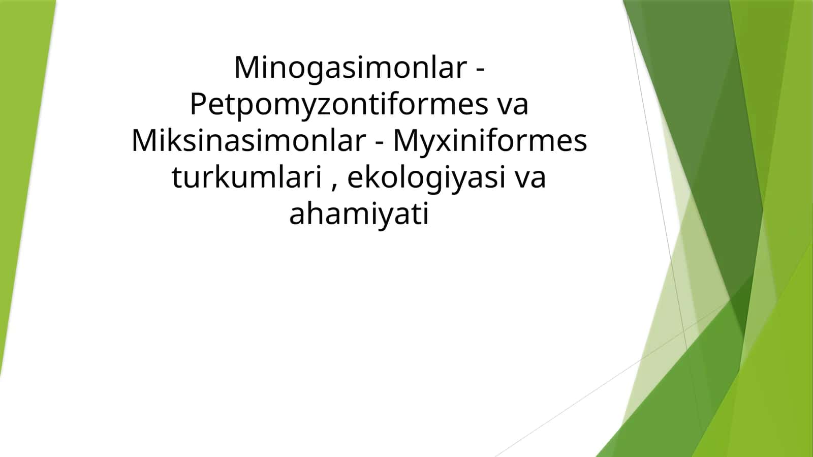 Minogasimonlar - Petpomyzontiformes va Miksinasimonlar - Myxiniformes turkumlari, ekologiyasi va ahmiyati 1