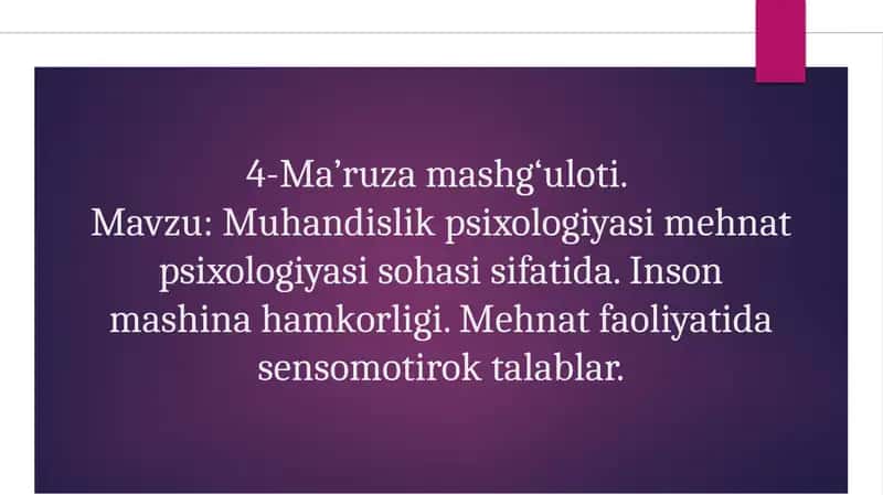 Muhandislik psixologiyasi 1