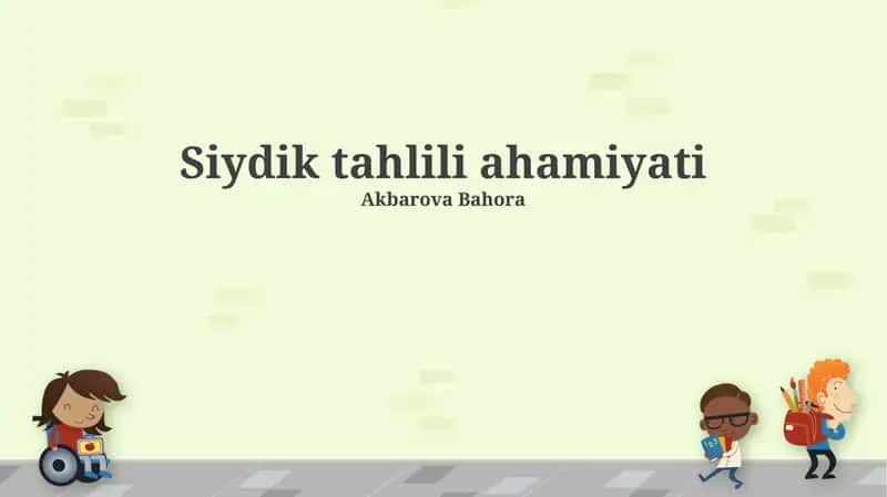 Siydik tahlili ahamiyati 1