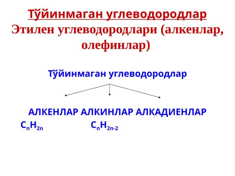 Тўйинмаган углеводородлар 1