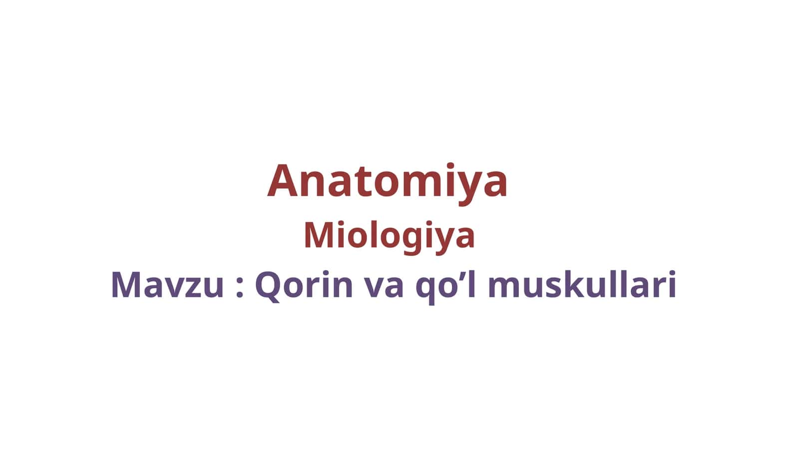 Anatomiya 1