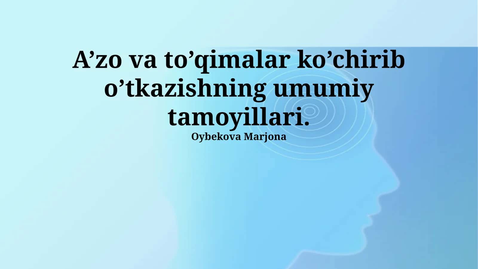 Transplantatsiya Ekologik Jarayonlarida 1