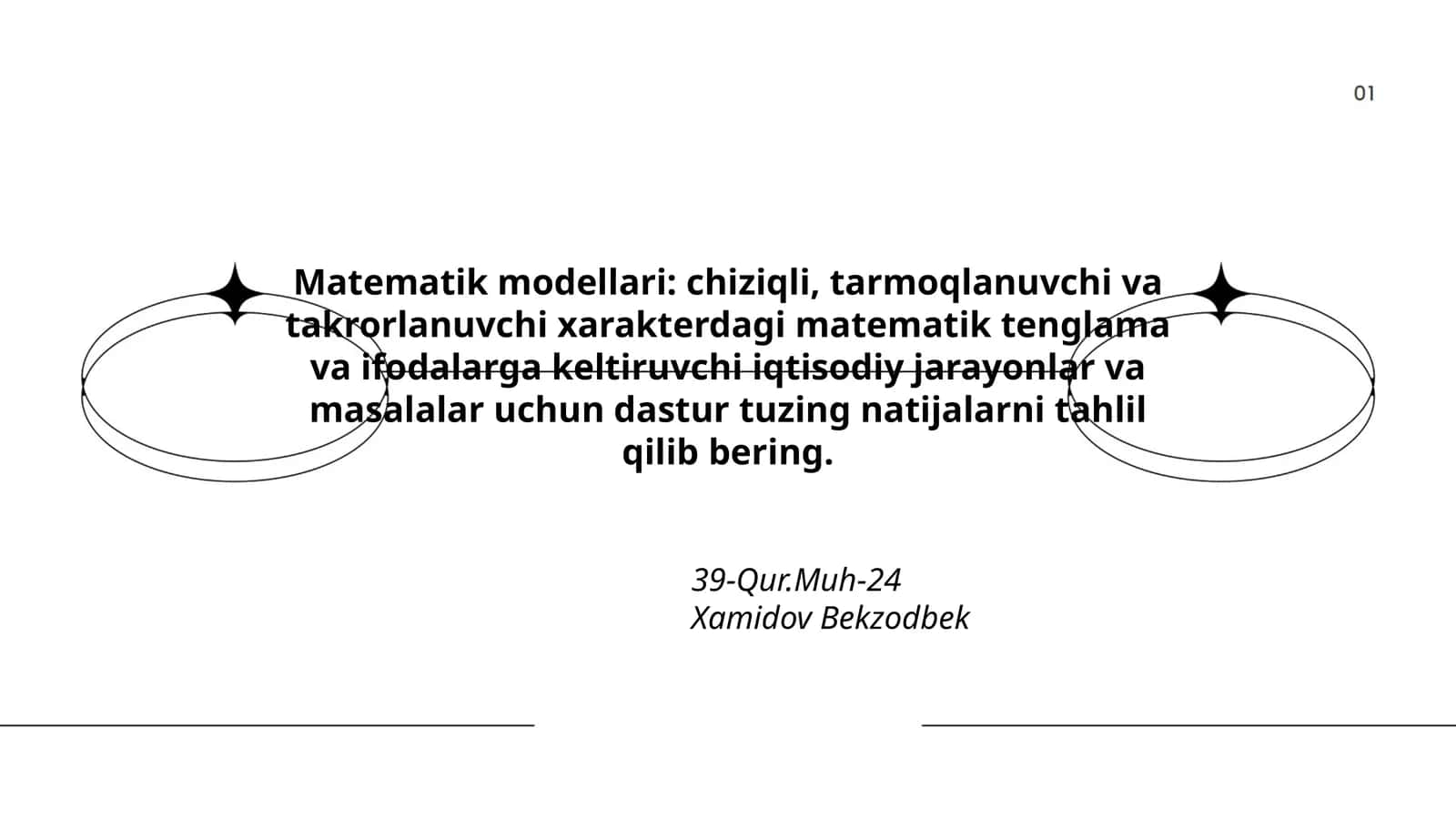 Matematik modellari 1