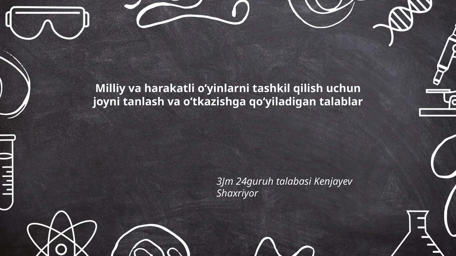 Milliy va harakatli o‘yinlarni tashkil qilish uchun joyni tanlash va o‘tkazishga qo‘yiladigan talablar 1
