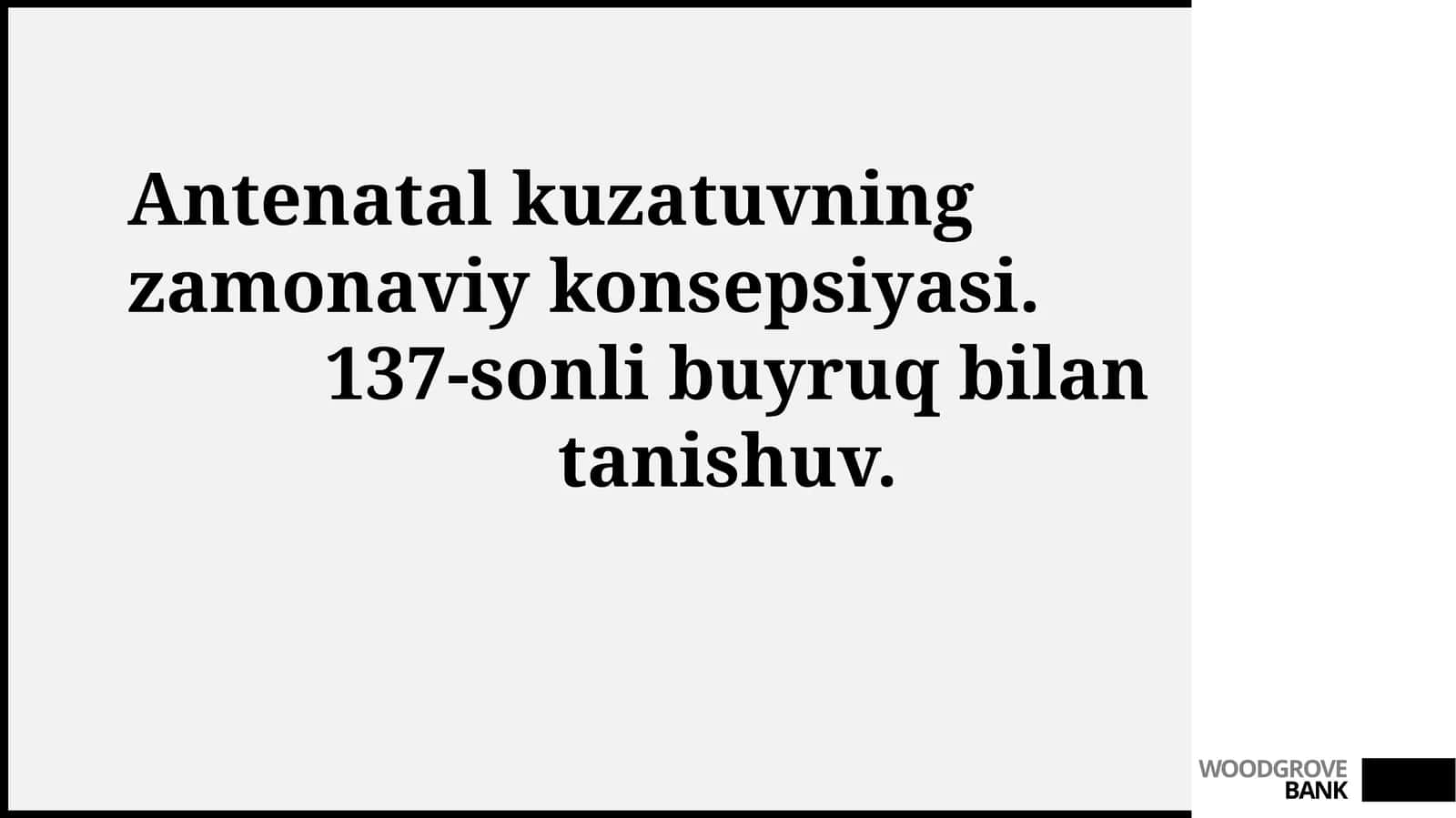Antenatal kuzatuvning zamonaviy konsepsiyasi 1