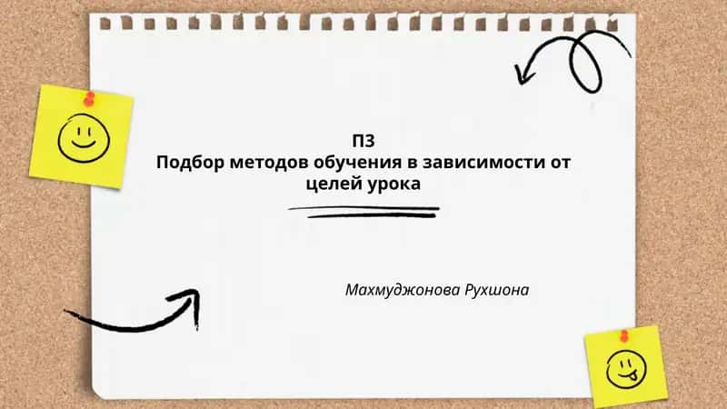 Подбор методов обучения в зависимости от целей урока 1
