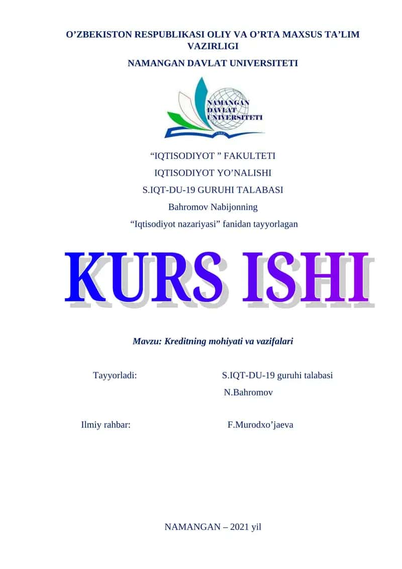 Iqtisodiyot nazariyasi 1
