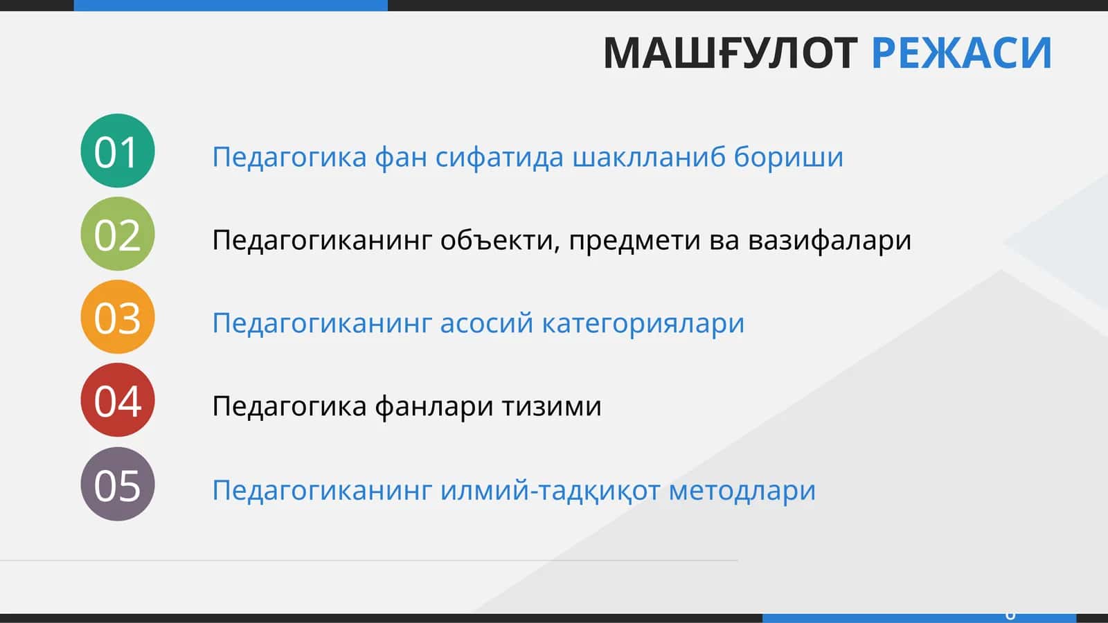 Pedagogika faniga kirish va pedagogik metodlar 1