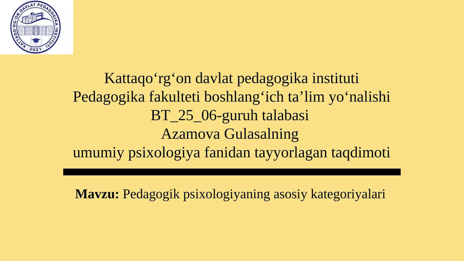Pedagogik psixologiya- taʼlim va tarbiya muammolarini tadqiq qilish 1