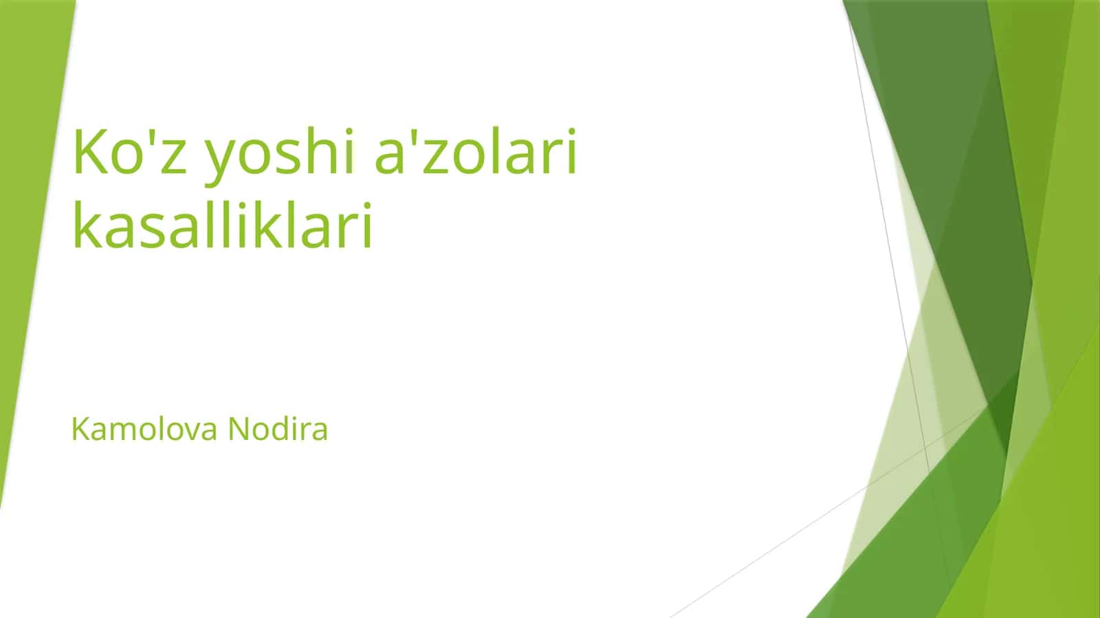 Ko'z yoshi a'zolari kasalliklari 1