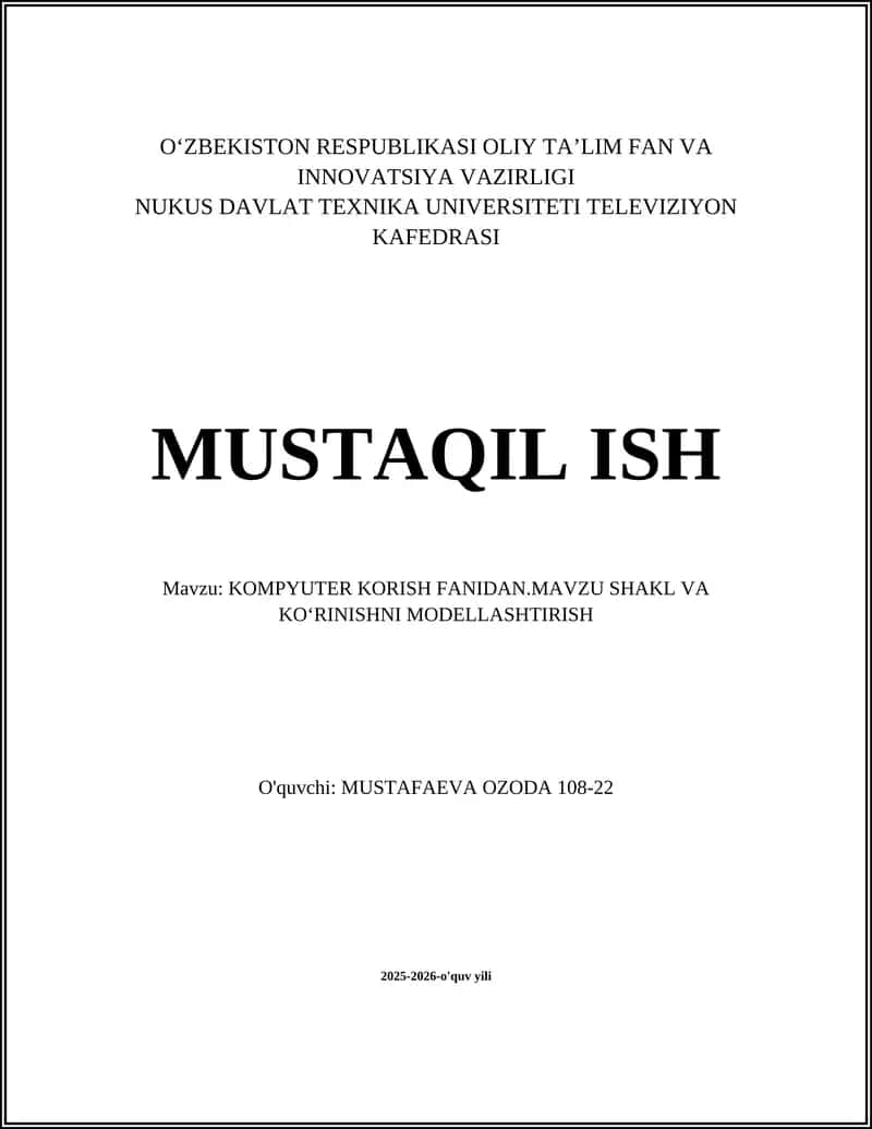 KOMPYUTER KORISH FANIDAN 1
