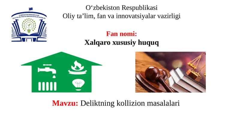 Deliktning kollizion masalalari 1