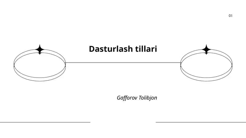 Dasturlash tillari 1