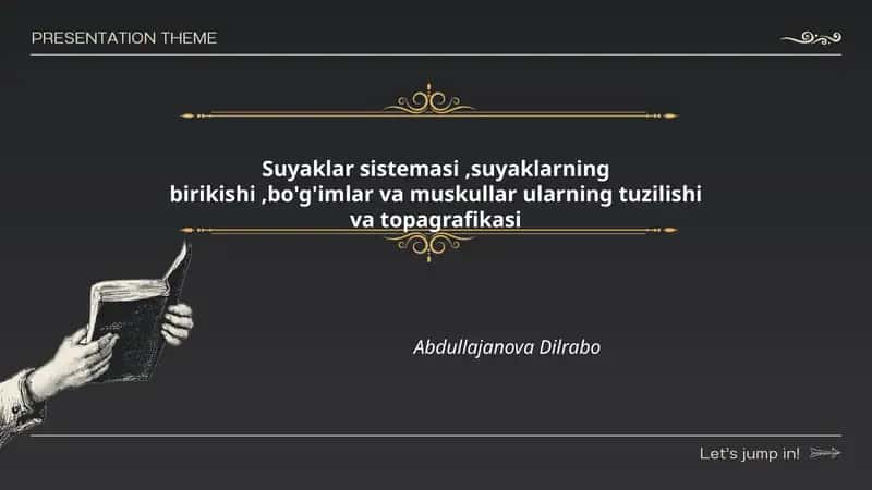 Suyaklar tuzilishi va topografiyasi 1