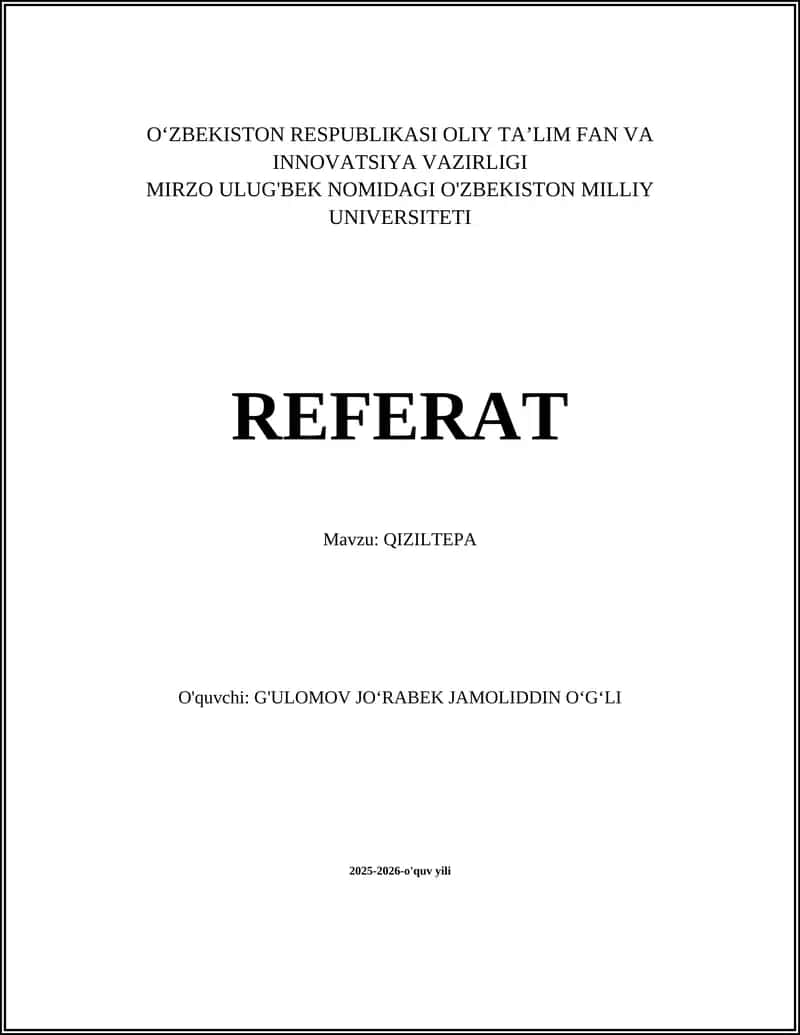 QIZILTEPA 1