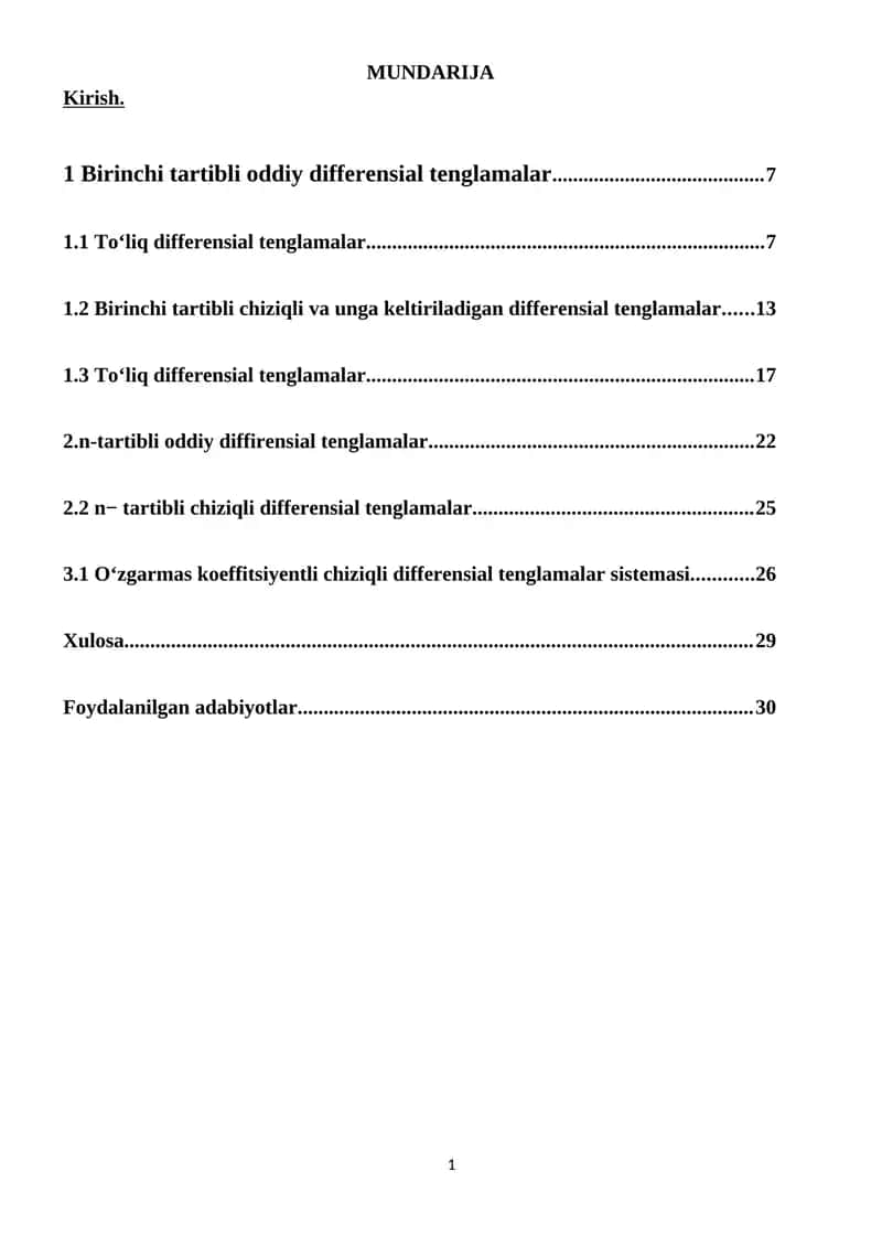 Differensial tenglamalar 1