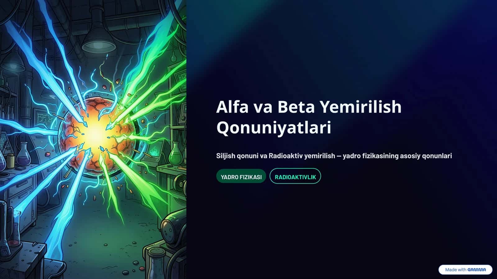 Alfa va Beta Yemirilish Qonuniyatlari 1