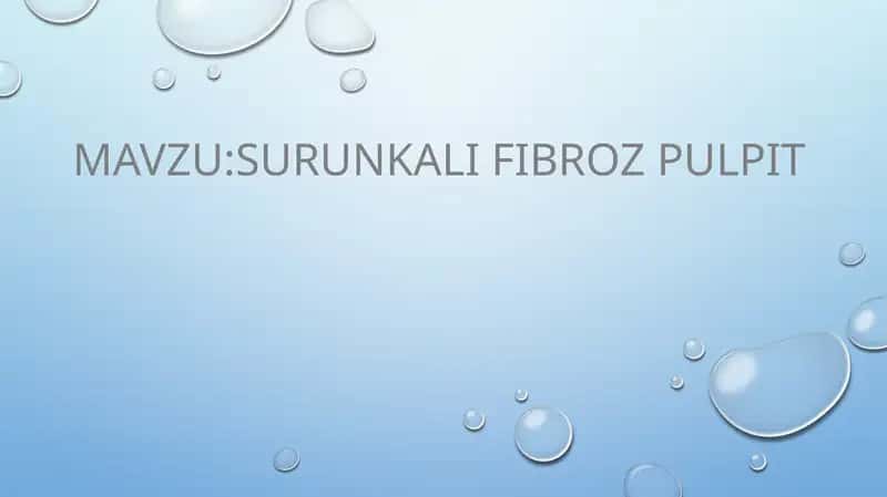 Surunkali fibrozli pulpit 1
