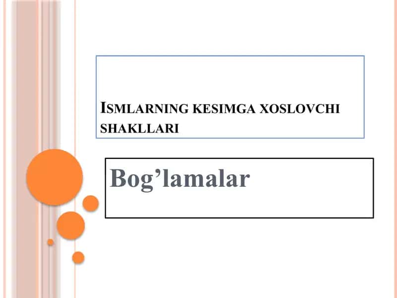 Bogʻlamalar 1