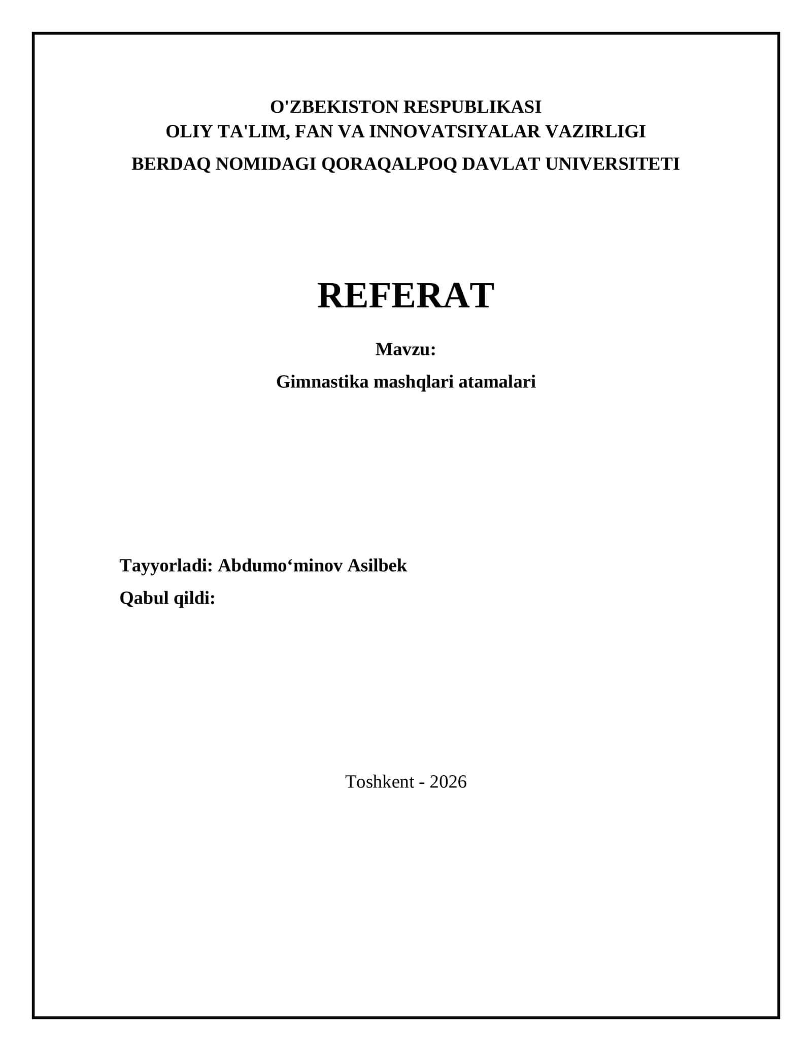 Gimnastika mashqlari atamalari 1