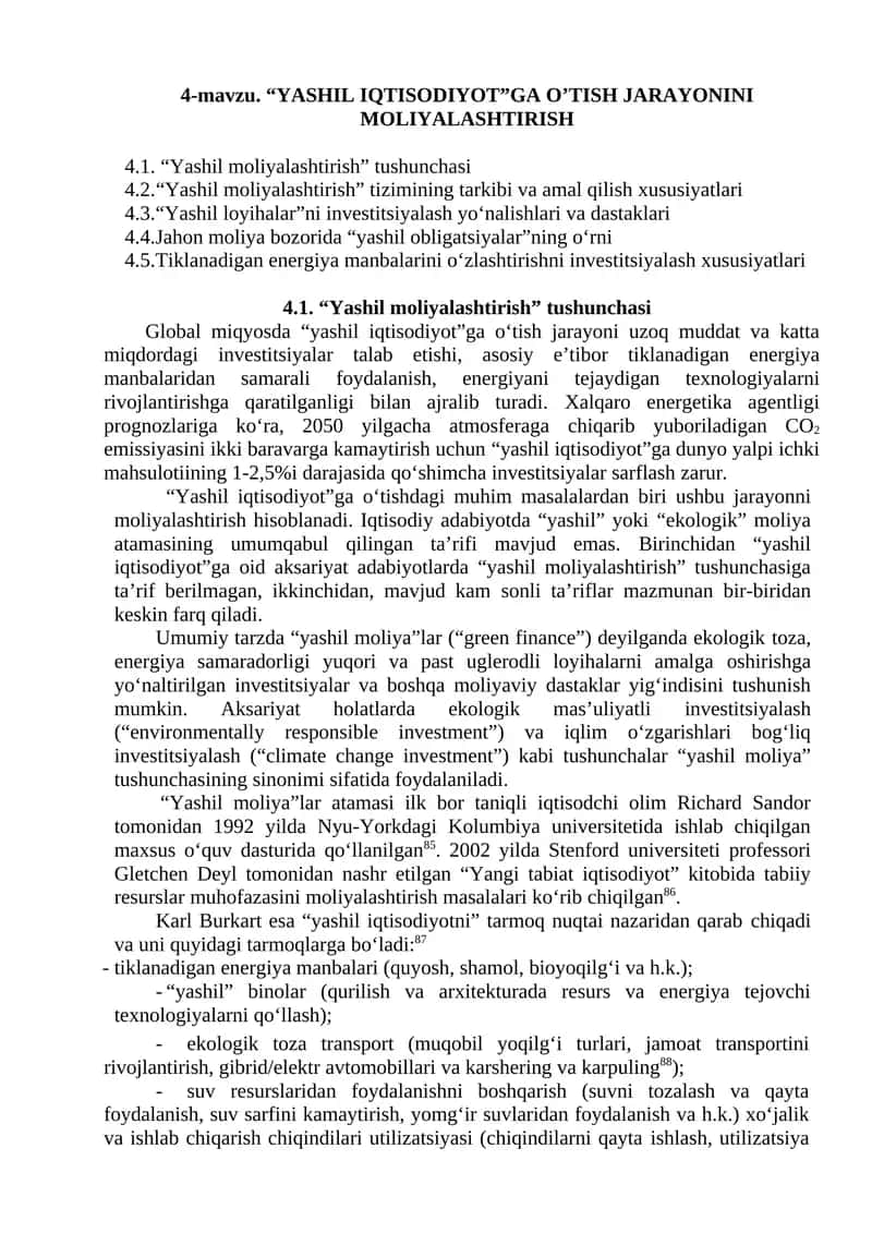 YASHIL IQTISODIYOTGA OTISH JARAYONINI MOLIYALASHTIRISH 1