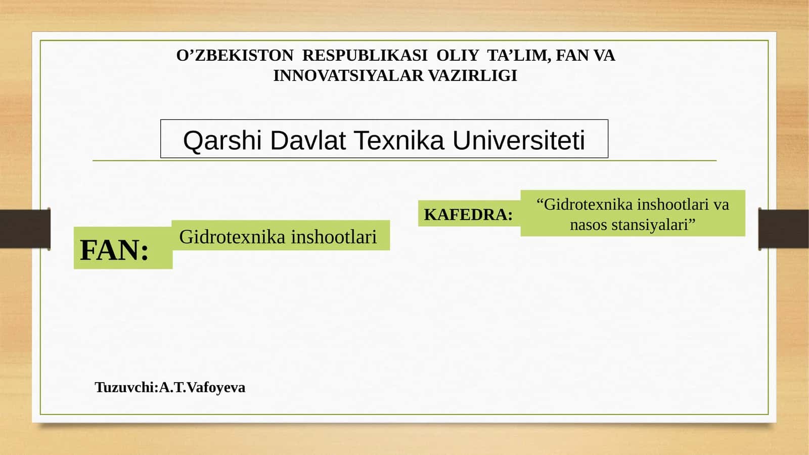 Kanallarning ko‘ndalang qirqimini chizish. Suv sarfi va chuqurlik o‘rtasidagi funksional bog‘lanish egri chizig‘ini qurish 1