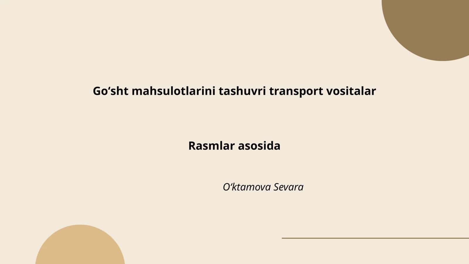 Goʻsht mahsulotlarini tashuvri transport vositalar 1
