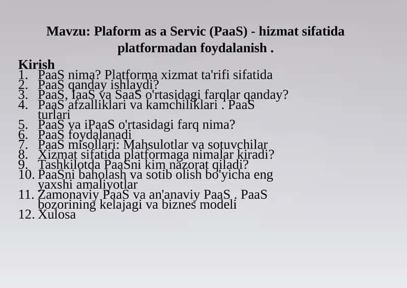 Plaformas aServic(PaaS) 1