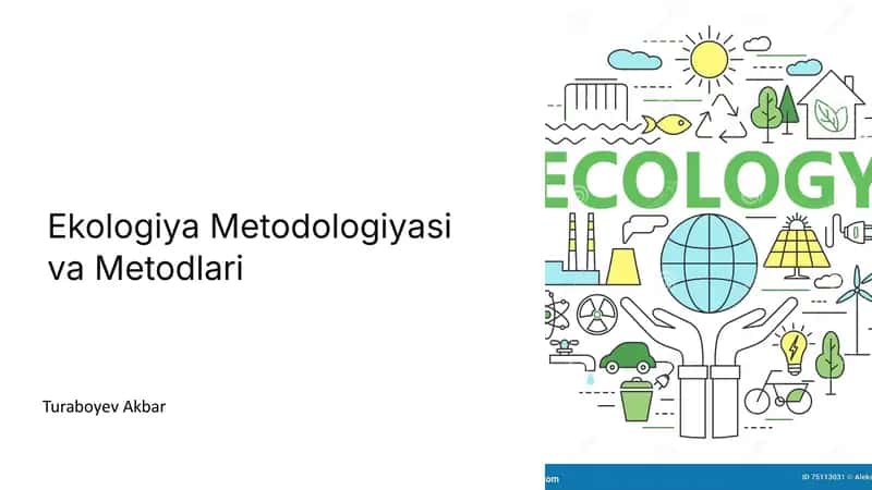 Ekologiya Metodologiyasi va Metodlari 1