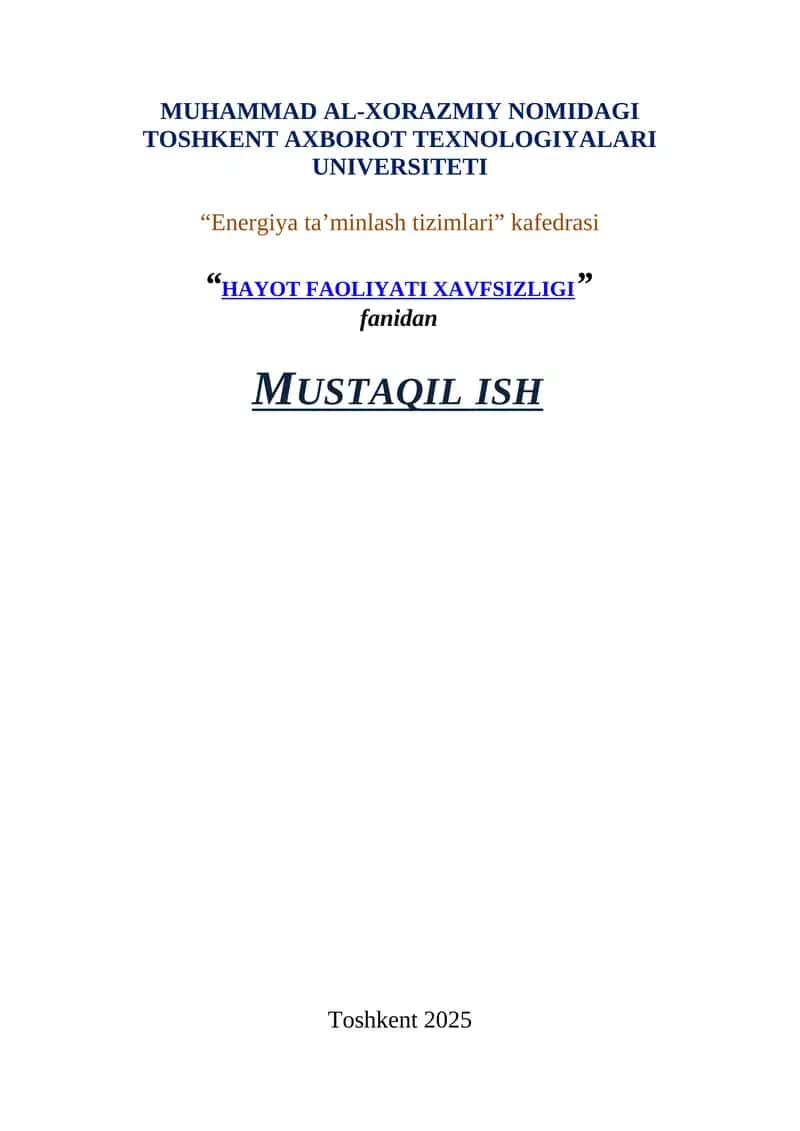 Ishlab chiqarish mikroiqlimining inson salomatligiga salbiy ta’siri va ventilyatsiya tizimlari samaradorligi 1