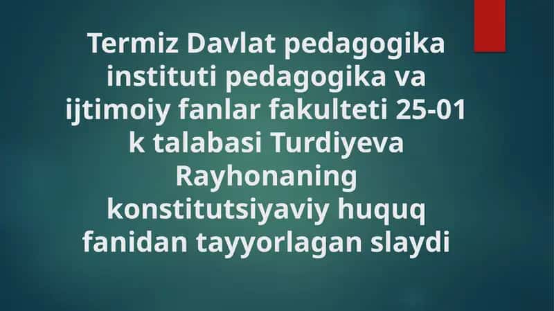 Fuqarolarning qonun oldida tengligi konstitutsiyaviy tamoyili 1