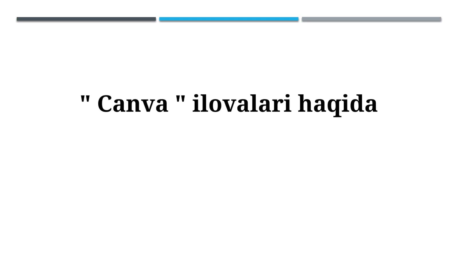 Canva ilovalari 1