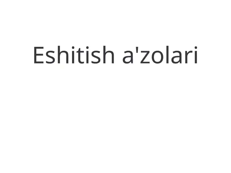 Anatomiya eshitish azolari 1